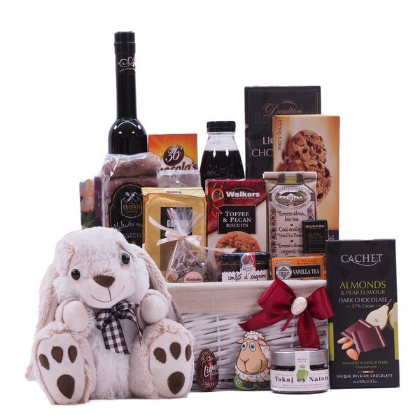 Húsvéti ajándékkosár nyuszival