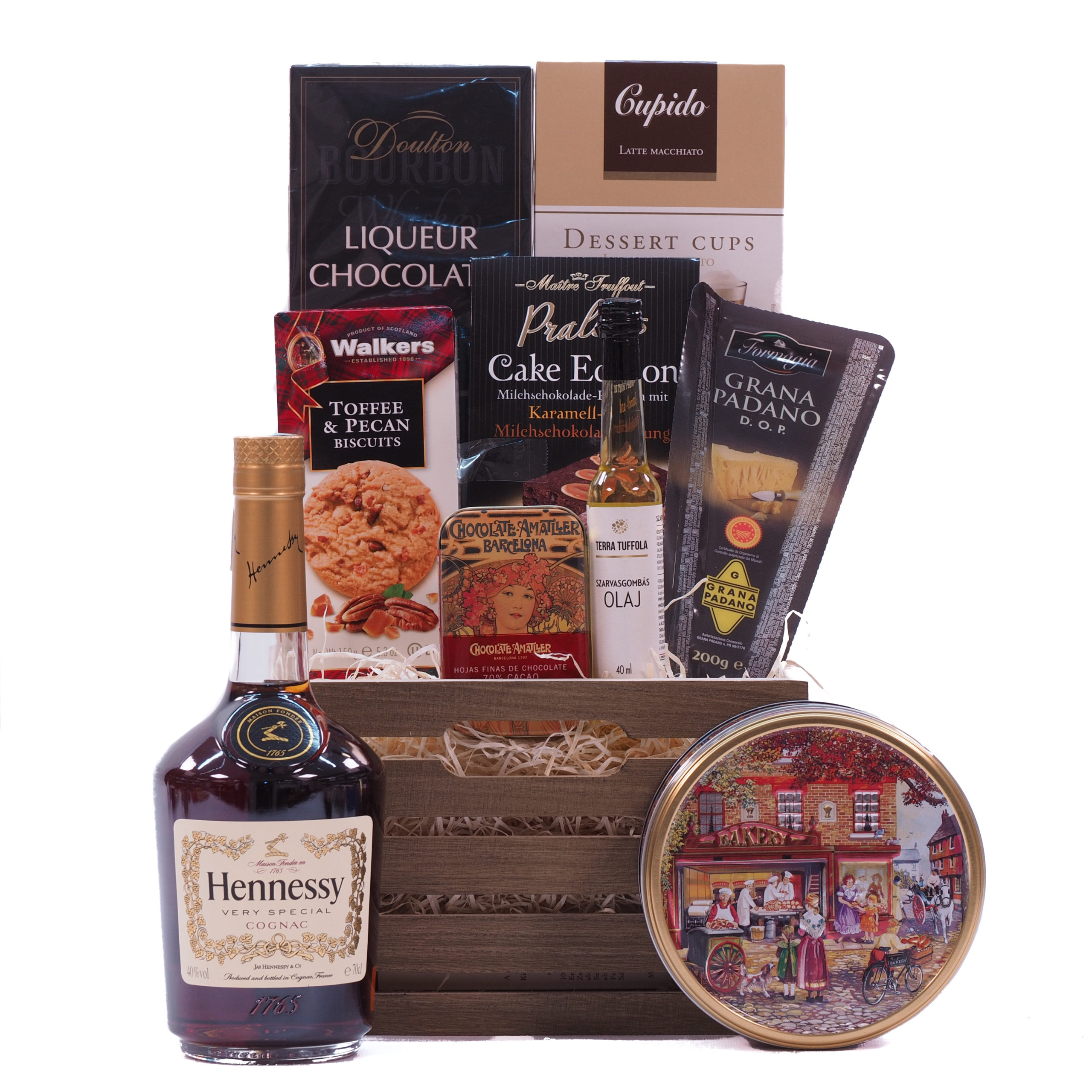Hennessy cognac ajándékkosár
