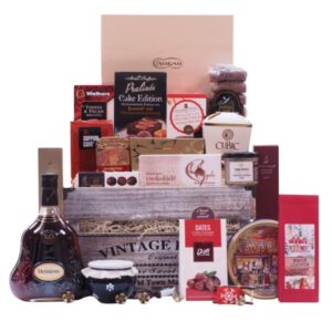 Karácsonyi Hennessy XO ajándékkosár