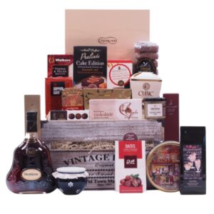 Exkluzív Hennessy XO ajándékkosár